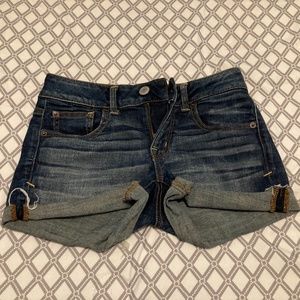 low rise American eagle jean shorts size 2